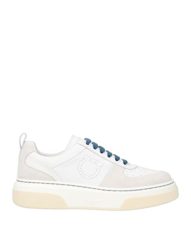 Ferragamo Woman Sneakers Off White Size 7 Leather, Textile Fibers