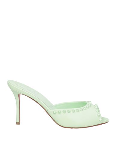 Christian Louboutin Woman Sandals Light Green Size 7.5 Leather