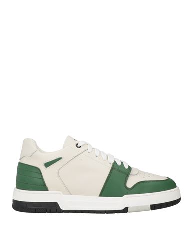 Shop Grey Daniele Alessandrini Man Sneakers Green Size 9 Leather