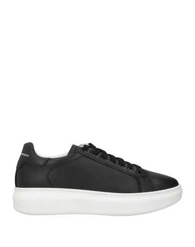Grey Daniele Alessandrini Man Sneakers Black Size 11 Leather