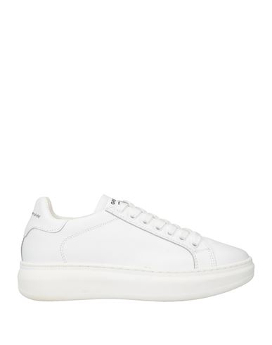 Grey Daniele Alessandrini Man Sneakers White Size 7 Leather