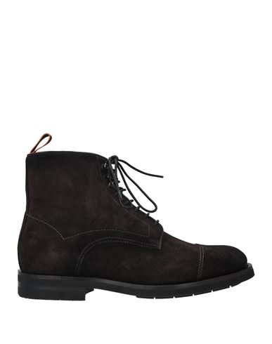 Santoni Suede Lace-up Boots In Brown