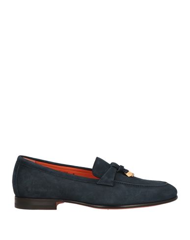 Santoni Suede Brando Blake Tassel Loafers In Blue