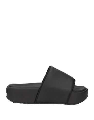 Y-3 Woman Sandals Black Size 7.5 Leather In Black