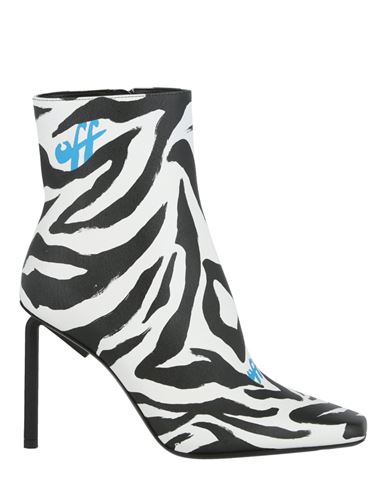 Shop Off-white Allen Zebra-print Leather Ankle Boots Woman Ankle Boots Multicolored Size 7 Calfskin In Fantasy