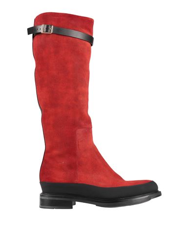 Santoni Woman Boot Tomato Red Size 8 Leather In Red