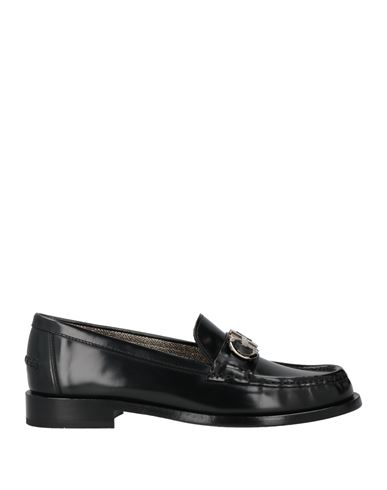 Ferragamo Woman Loafers Black Size 7 Leather