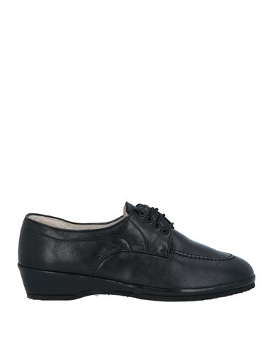 Neva Export Woman Lace-up Shoes Black Size 9 Leather