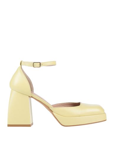 Officine 68 Woman Pumps Light Yellow Size 10 Leather
