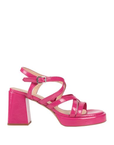 Janet & Janet Woman Sandals Magenta Size 8 Leather