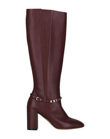 Ferragamo Triba Leather Knee-high Boots Woman Boot Red Size 8 Calfskin, Lambskin