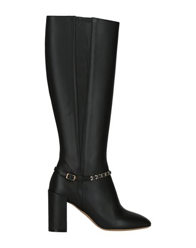 Ferragamo Triba Leather Knee-high Boots Woman Boot Black Size 8 Calfskin, Lambskin
