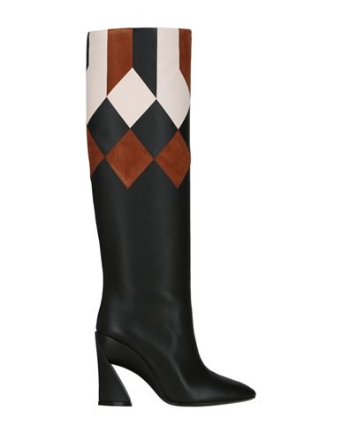 Ferragamo Antea Patchwork Boots Woman Boot Multicolored Size 11 Calfskin In Fantasy