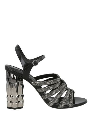 Shop Ferragamo Amalia Embellished Strappy Sandals Woman Sandals Black Size 8 Calfskin