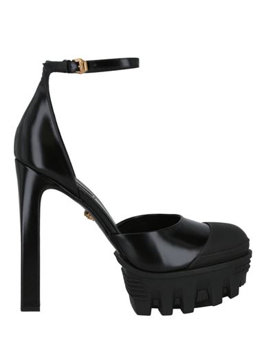 Shop Versace Leather Closed Toe Pumps Woman Pumps Black Size 7.5 Calfskin