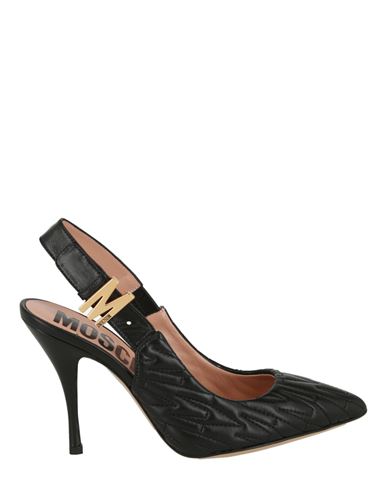 Shop Moschino M-quilted Slingback Pumps Woman Pumps Black Size 7 Leather