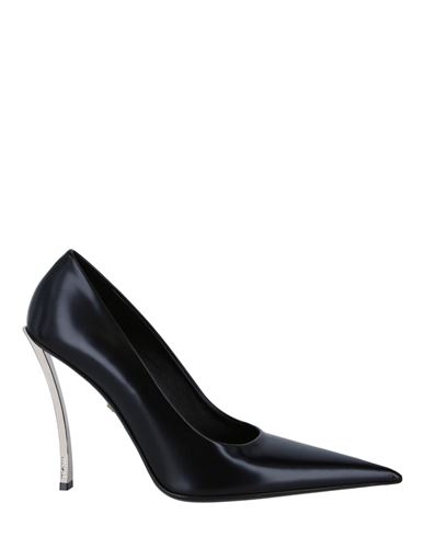 Versace Pin-point Pumps Woman Pumps Black Size 11 Calfskin