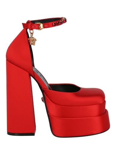 Shop Versace Medusa Aevitas Platform Pumps Woman Pumps Red Size 8.5 Leather