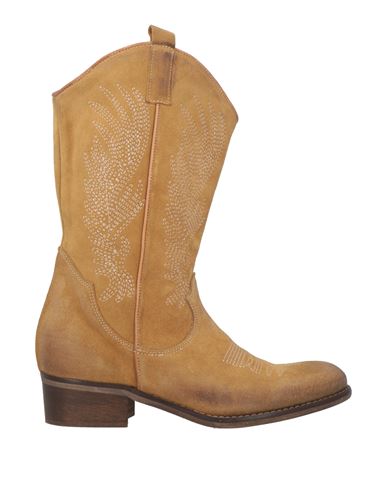 Zoe Woman Boot Mustard Size 9 Leather In Brown