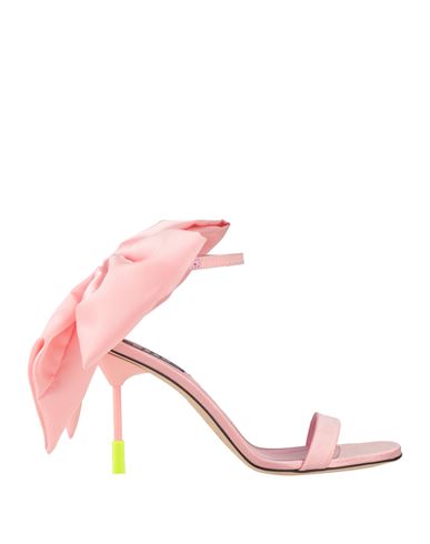 Msgm Woman Sandals Pink Size 9 Textile Fibers
