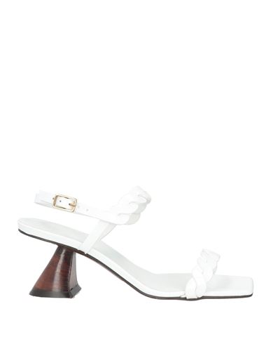 Hazy Woman Sandals White Size 8 Leather