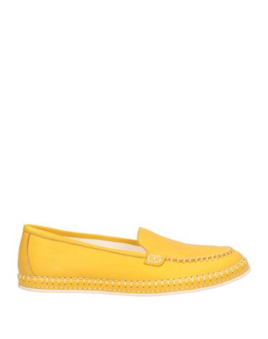 Shop Oa Non-fashion Woman Loafers Ocher Size 7 Leather In Yellow