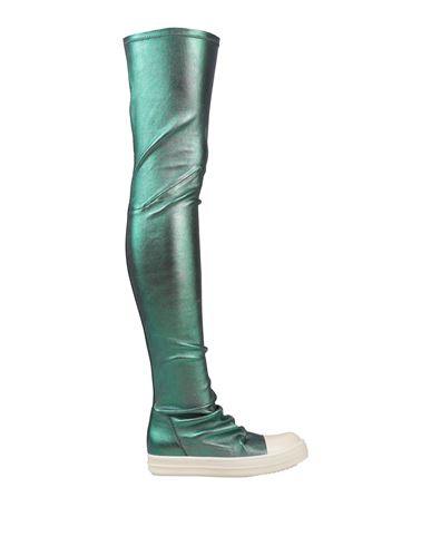 Shop Rick Owens Woman Boot Green Size 5 Leather, Rubber