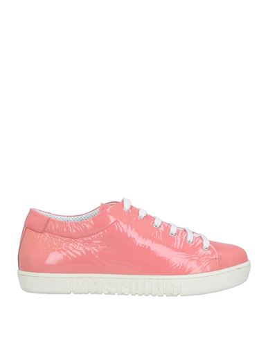Moschino Woman Sneakers Salmon Pink Size 8 Textile Fibers