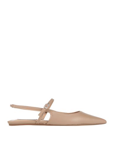 Steve Madden Woman Ballet Flats Camel Size 8 Leather In Nude