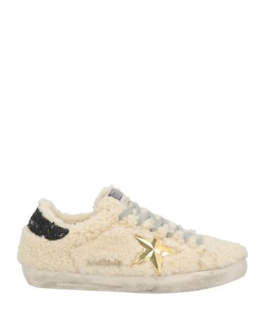 Golden Goose Woman Sneakers Ivory Size 9 Shearling In White