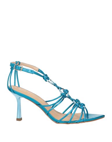 Cecil Woman Sandals Azure Size 8 Leather In Blue
