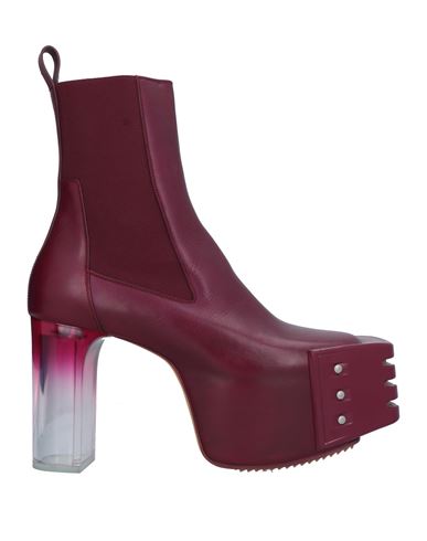 Rick Owens Man Ankle Boots Fuchsia Size 11 Leather In Pink