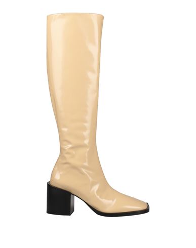 Shop Jil Sander Woman Boot Ivory Size 8 Leather In White