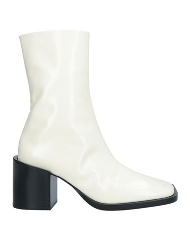 Shop Jil Sander Woman Ankle Boots Off White Size 7 Leather