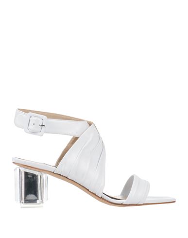 Francesco Sacco Woman Sandals White Size 8 Leather