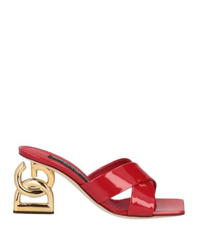 Dolce & Gabbana Woman Sandals Red Size 7 Leather