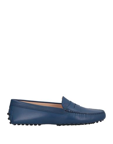 TOD'S TOD'S WOMAN LOAFERS NAVY SIZE 7 LEATHER 