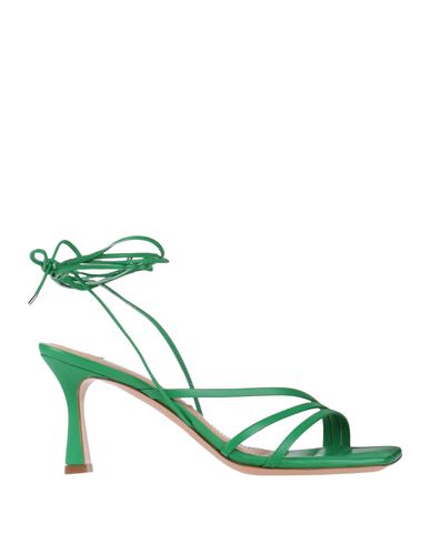 Francesco Sacco Woman Sandals Green Size 8 Leather