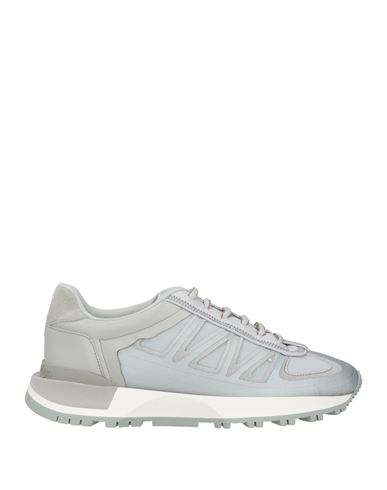 Maison Margiela Woman Sneakers Grey Size 5 Leather, Textile Fibers