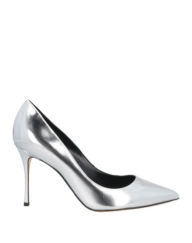 Sergio Rossi Woman Pumps Silver Size 8 Leather