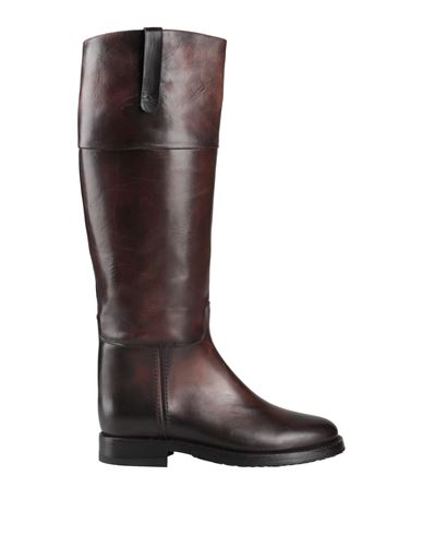 Shop Silvano Sassetti Woman Boot Dark Brown Size 8 Leather