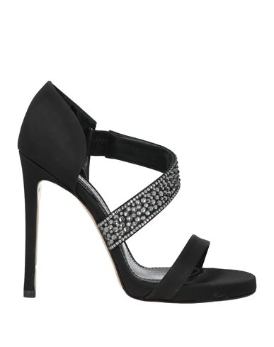 Shop Francesco Sacco Woman Sandals Black Size 8 Textile Fibers