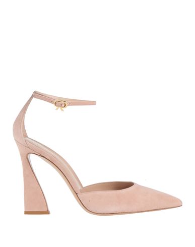 Gianvito Rossi Woman Pumps Blush Size 10 Leather In Pink