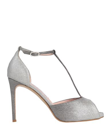 Francesco Sacco Woman Sandals Silver Size 8 Textile Fibers