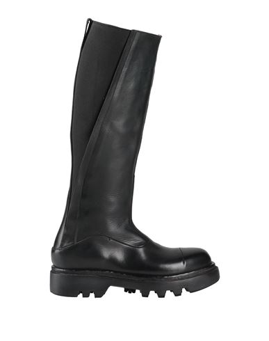 Shop Silvano Sassetti Woman Boot Black Size 8 Leather, Textile Fibers