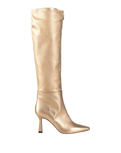 Shop La Magdaleine Woman Boot Gold Size 9 Leather