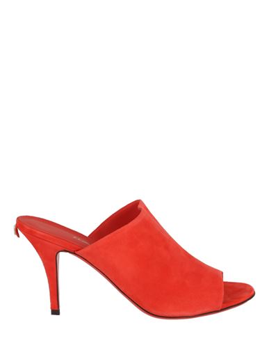 Shop Ferragamo Janine Suede Mules Woman Sandals Red Size 11 Lambskin