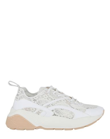 Stella Mccartney Eclypse Lace Low-top Sneakers Woman Sneakers White Size 8 Nylon, Polyester