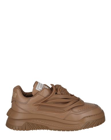 Versace Odissea Sneakers Man Sneakers Brown Size 9.5 Calfskin