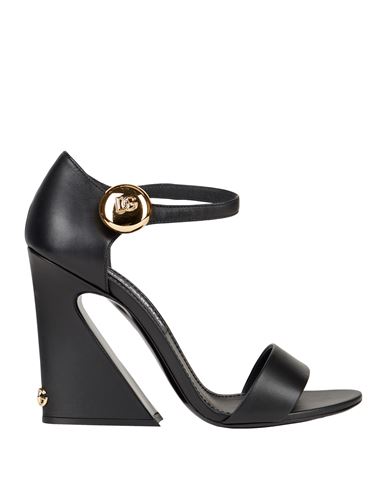 Dolce & Gabbana Woman Sandals Black Size 7.5 Leather